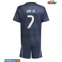 Real Madrid Vinicius Junior #7 Auswärts Trikotsatz Kinder 2025-26 Kurzarm (+ Kurze Hosen)